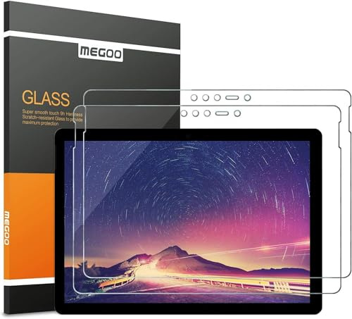 MEGOO [2 Stück Surface Go Displayschutz [Gehärtetes Glas] [Einfache Installation] [Anti-Kratz] [Hohe Reaktion] Schutzfolie für Microsoft Surface Go 10 Zoll (2018 Release/Modell 1824)
