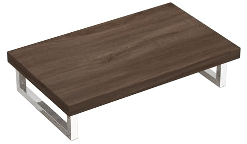 doporro Waschtischplatte 45x80cm in Eiche inkl. Konsolenhalterung | Waschtischplatte für Aufsatzwaschbecken, mit Konsolenhalterung – stabil & pflegeleicht für moderne Bäder & Gäste-WC