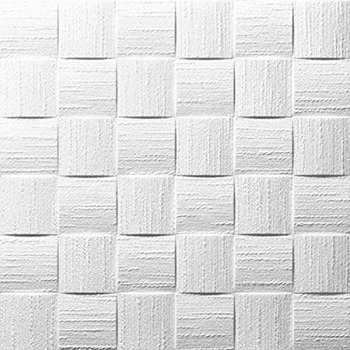 Panel de poliestireno decorativo para techo y pared, efecto 3D, aislante térmico, grosor 1 cm, dimensiones 50 x 50 cm, paquete de 10 m² (40 paneles) (B002)