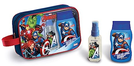Avengers Toilet Bag with Eau De Toilette Spray 90ml & 2 in1 Bubble Bath-Shampoo 200ml