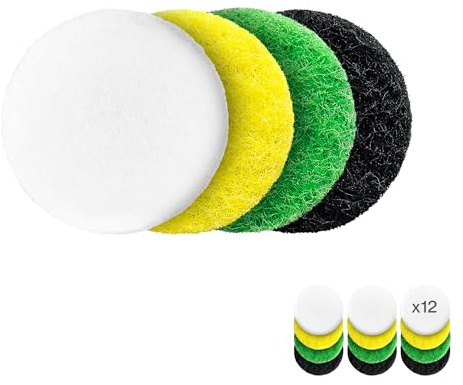 SonicScrubber - SonicScrubbies – Scouring Pads - Replacement Electric Scrubbing Brush Scouring Pads (Mix Pack x 12)