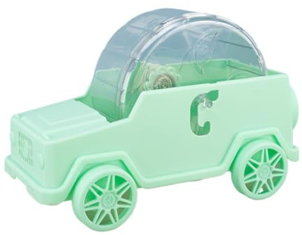 Ruota da corsa per criceti, a forma di auto, in plastica, per esercizi e criceti (verde, S)