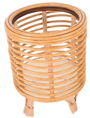 Geflochtener Blumenständer aus Rattan für Zimmerpflanzen, Handgefertigt | Boho Dekor, Natürlicher Look, Bodenkorb für Zuhause und Hochzeit, Passend für Blumentöpfe