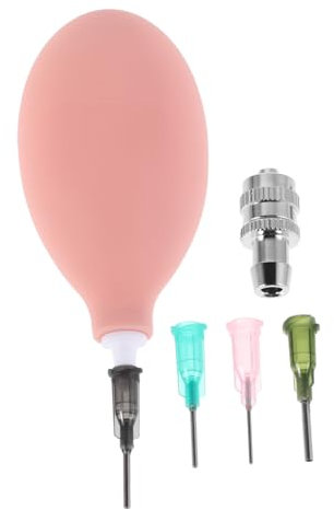 Veemoon Ceramic Precision Pottery Applicator Set Pink Glazing Ball for Clay Texture and Glaze Dressing, Small Needle Tip Tools for Pottery Accessories and Ceramic Glaze Application