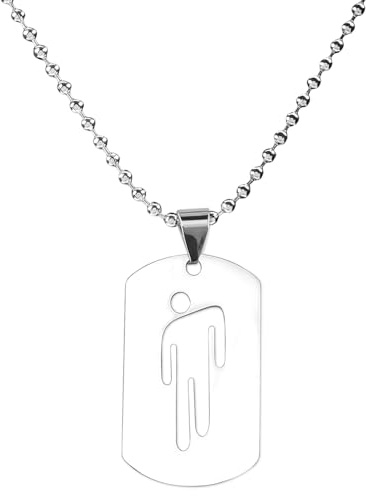 BLNC Hip Hop Halsband, Ihåligt Hänge med Lutande Huvud, Personifierat Minimalistiskt Parhalsband, Modeaccessoarer
