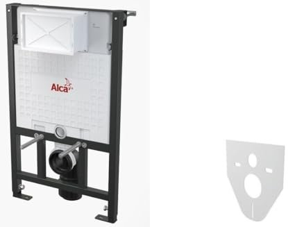 WC Vorwandelement für Trockenbau 120 cm inklusive Betätigungsplatte Weiss/ Weiss Unterputzspülkasten Spülkasten Wand WC hängend Schallschutz