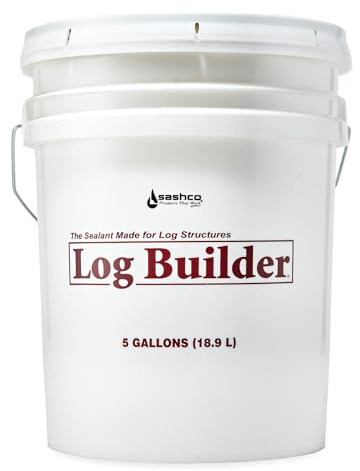 Sashco Log Builder Acrylic Latex Chinking Sealant, 5 Gallon Pail, Tan (Pack of 1)