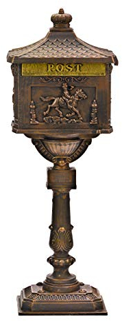 DEMA Standbriefkasten Antik Aluguss-bronze