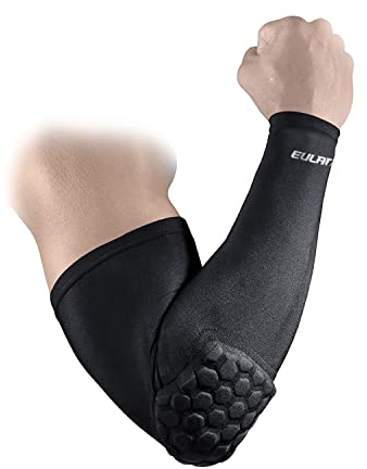 EULANT Ellbogenschoner Torwart mit dicken Schwammpolstern, Shooter Arm Sleeve, Armschutz für Basketball Fußball Volleyball,M