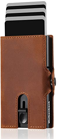 Wolkenstein Slim Wallet mit Münzfach I Portmonee Herren Slim Wallet I Unser Kartenetui Herren Modell hat Platz für bis zu 8X Karten I Sichere RFID Geldbörse I Wallets for Men I Smart Wallet
