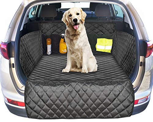 Ferocity Auto Kofferraum Schutzmatte Kofferraumschutz mit Ladekantenschutz, Auto Hundedecke Gepolstert für Kofferraum, Autoschondecke für Hunde, Hunde Autodecke für den Kofferraum Gesteppt [115]