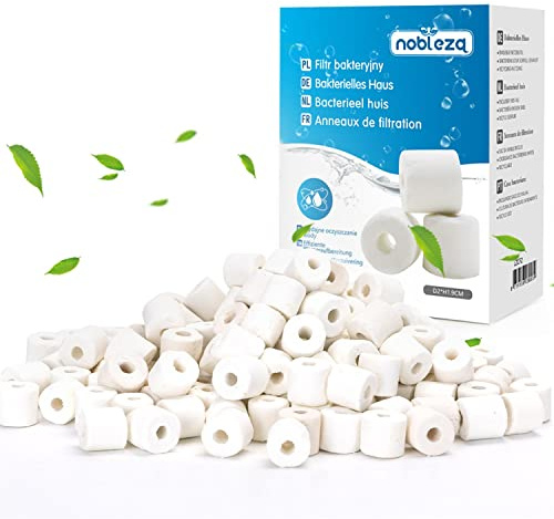 Nobleza - Anelli Filtranti in Ceramica, Filtro Biologico per Acquari, 1000g in Sacchetti