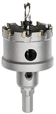 Meccion Lochsäge Hartmetall-Bohrer, Hochwertiger TCT Metall Lochsäge Bohrer für Edelstahl, Eisen, Legierung, Holz, Kunststoff (45mm)