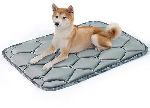 Geegoos Lit pour Cage pour Chien, Coussinets Doux et lavables pour chenil, Tapis pour Cage pour Chien adapté aux Cages de 30 Pouces, pour Chiens de Taille Moyenne et Grande