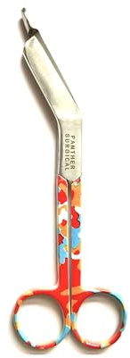 Verbandschere aus Edelstahl, 14 cm, mehrfarbig, Erste-Hilfe-Verbandschere (mehrfarbiges Muster)