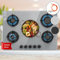 Klarstein Table de Cuisson à Gaz, Plaque de Cuisson Gaz à 5 Brûleurs, Table de Cuisson Encastrable à 5 Feux de 10400W, Cuisiniere Gaz, Gaziniere Gaz avec Brûleurs en Acier Inoxydable, Cuisinières GPL