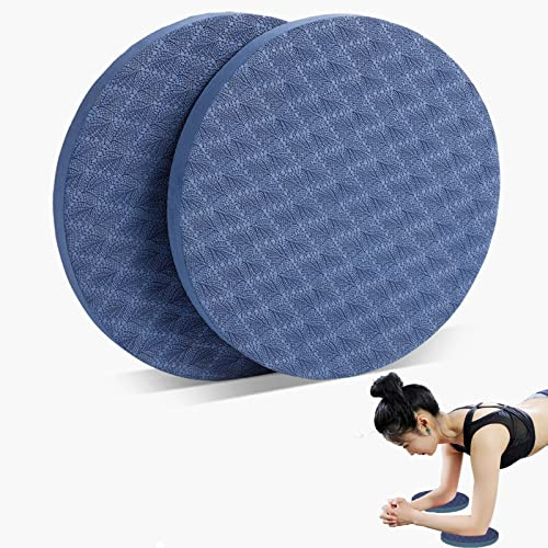 YUNYAN 2 Pcs Dicke Runde Yoga Knieschoner Kissen Kleine Yoga Kniematte Rutschfest Yogakissen Knieschoner Kniematten Reise-Yoga-Pad für Minimiert und Unterstützt Knie Handgelenke und Ellbogen