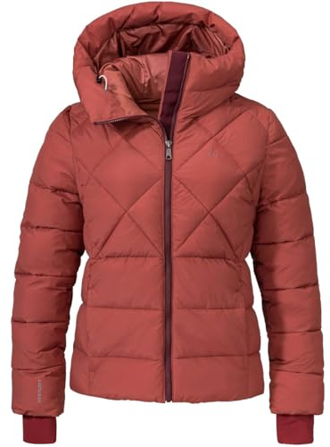 Schöffel Damen Ins Jacket Boston L, warme Winterjacke aus recycelten Materialien, leichte Steppjacke mit Kapuze, winddicht und wasserabweisend