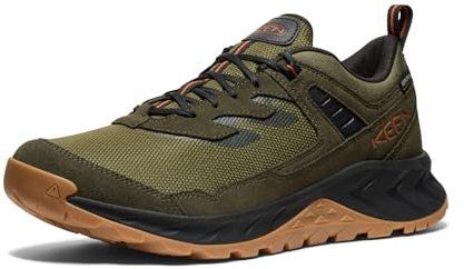 KEEN Men's Hightrail Waterproof Hiking Shoes, Winter Moss Gold Flame, 44 EU
