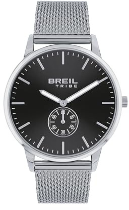 Breil, Collezione Avery, Cronografo Uomo, Orologio Uomo con Bracciale in Acciaio in Maglia Milanese, Resistente All'Acqua, Movimento Sunon PE45, Cassa 41 mm, Chiusura a Scorrimento