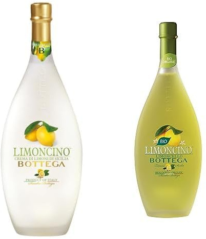 Bottega Crema Limoncino Limoni di Sicilia - 500ml & Liquore Limoncino Biologico - 500ml