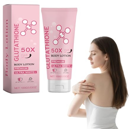 Lotion corporelle tonifiante au glutathion et à la niacinamide - Lotion hydratante quotidienne légère enrichie en glutathion 50x, hydratant parfumé pour une peau douce et non grasse (1 pièce)