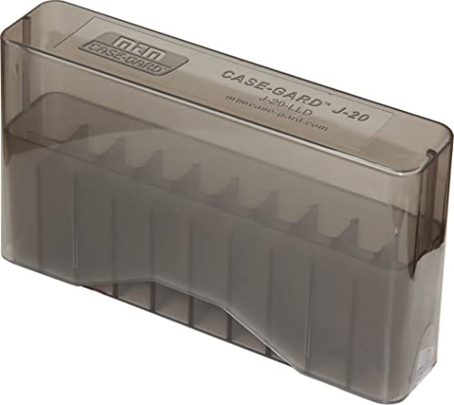 MTM J20-LLD Boîte à Munitions Fumé Transparent Boite de Rangement pour 20 Cartouches