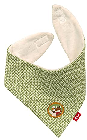 Sigikid Fox, foulard triangolare, unisex, per bambini, colore: verde/bianco, 35 x 16 x 1 cm
