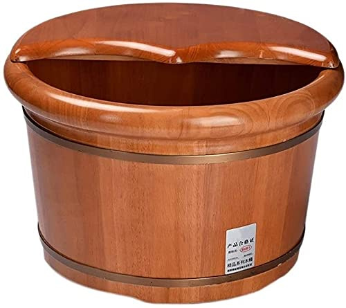 Foot Tub Wooden Foot Basin Solid Wood Foot Bath Barrel, Household high-deep Barrel Wood Over The Calf, Solid Wood Footbath Small Wooden Barrel foot Bath Wooden Bucket Foot Spa Household Wash Ba