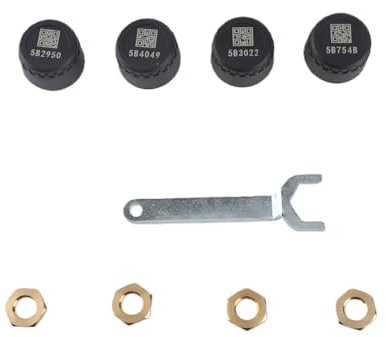 Reifendrucküberwachungssystem, Echtzeit-Temperatur-Druckanzeige 0-7 bar, Reifendruckkontrolle Metall ABS, for Auto Wohnmobil Anhänger LKW SUV