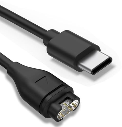 Type C Cargador reloj cable Compatible con Garmin Fenix 7 7x 7 pro, 6 6S 6X Pro, Fenix 5 5S 5X Plus, Forerunner 165 265 965 955 745 45 55 255, Vivoactive 3 4 4S,Venu 2 3 3s,Instinct 2, epix 2 pro