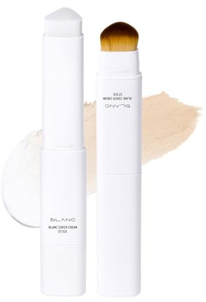 Barra de maquillaje con cambio de color, maquillaje de cobertura total inspirado en Corea con brocha extraíble, corrector hidratante para un brillo luminoso, perfecto para todo tipo de pieles