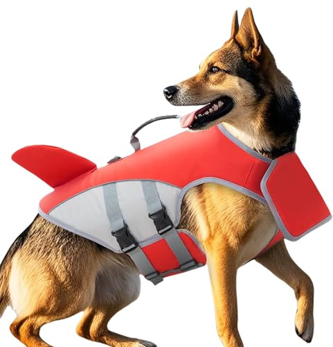 Giubbotto di salvataggio per cani, giubbotto di sicurezza con maniglia, gilet galleggiante da allenamento, impermeabile, accessorio sicuro per animali domestici con impugnatura facile, per