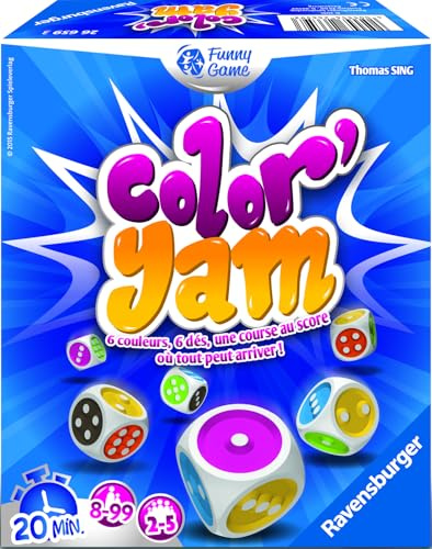 Ravensburger - Color'Yam - Jeu d'ambiance - Jeu de dés - Yatzee - en Famille ou Entre Amis - à partir de 8 Ans - de 2 à 5 Joueurs - 26659 - Mixte - Version française