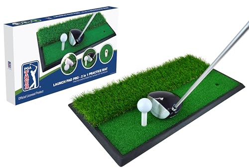 PGA TOUR Unisex – Erwachsene, Blau Launchpad Pro 2-in-1 Trainingsmatte, Einheitsgröße PGAT158