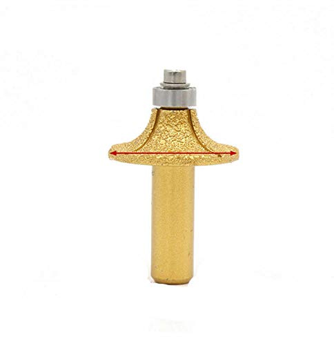 SUPERTOOL Electroplated Diamond Stone Marble Grinding Edge Router Bit, 1/2'' Shank Woodworking Milling Cutter Tool for Marble Granite (1 Pcs, 23)