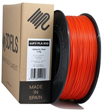 3DFILS - Filamento Glitter para impresión 3D esFil PLA MAX: 1.75 mm, 1 Kg,Galactic Red