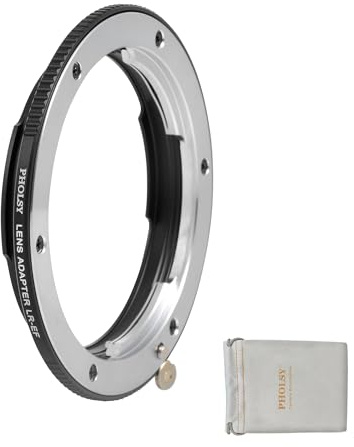 PHOLSY objektivadapter manuellt fokus kompatibel med Leica R Mount objektiv på Canon EOS EF EF-S Mount kamerahus, Leica R till EF, Leica R till EOS