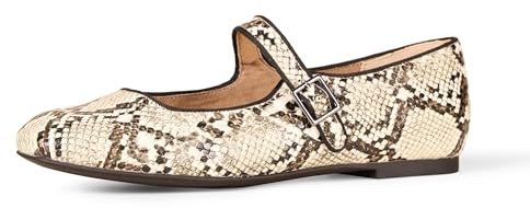 Amazon Essentials Ballerine Mary Jane Donna, Serpente Finta Pelle, 39.5 EU