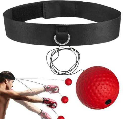 gifyym Set di Palline per riflessi da Boxe | Palla da Boxe per Adulti e Bambini | Palla di Reazione Regolabile per Fitness e coordinazione | Perfetto per Palestra, allenamenti a casa e Viaggi
