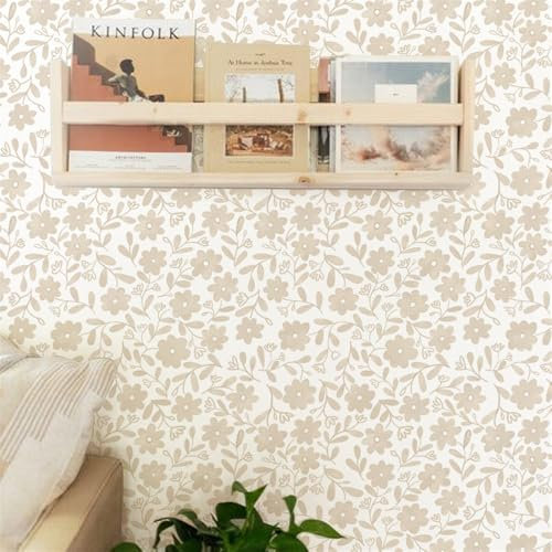 Selbstklebende Tapete Khakiblätter Strukturtapete Wandtattoo Schlafzimmer Tapete Selbstklebend Vliestapete Wallpaper for Living Room Tapeten Langlebig Wandschutzfolie 38.6x100.6cm