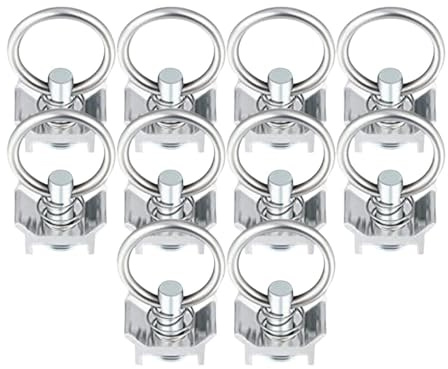 Ziociura 10x Single Fitting L Track, Keeper Cargo Control for Lighting Trailer