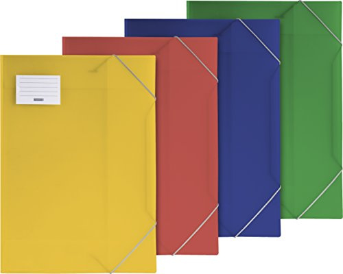 Brunnen Sammelmappe, Fact, transluzente PP-Folie, A3, gelb/hochrot/blau/grün, 1 zufällige Farbe wird geliefert