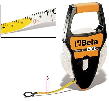 Beta 1694A/L30 - Rotelle metriche con impugnatura cassa in ABS antiurto nastro in fibra di vetro ricoperto in PVC