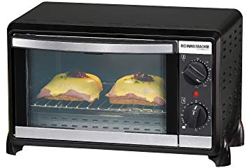 ROMMELSBACHER Kleinbackofen BG 950 Speedy - 10 Liter Backraum, 2 Quarzheizelemente, Temperatur von 80-230 °, Ober-/Unterhitze, Zeitschaltuhr, antihaftbeschichteter Backraum, Doppelverglasung