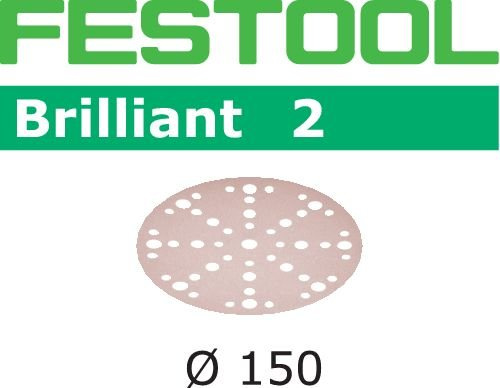 FESTOOL 575153 Multi-Jetstream Schleifscheiben Brilliant 2, Durchmesser 150 mm, Korn 400 mm, 100 Stück