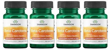 Swanson Beta-Carotene Vitamin A Supplement, Vision Support, 300 Softgels