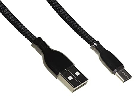 LINK LKGZ92 CAVO MICRO USB MT 1 GUAINA INTRECCIATA CONNETTORI ZINCO-ALLUMINIO COLORE NERO