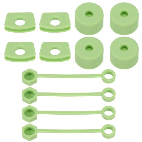 PATIKIL Copertura Antigoccia Silicone Bicchiere Cannuccia 2.0 da 40oz/30oz Set 12 Accessori Tumbler Inclusi 4 Copri Cannuccia 4 Tappi Quadrati e 4 Tappi Rotondi Anti-Perdita Verde