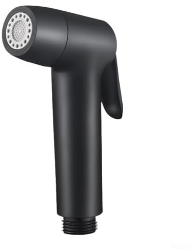 1 buse rehausseur de toilettes, compagnon de douche, pulvérisateur portable, buse de rinçage multifonction, robinet de bidet pour femme (noir)
